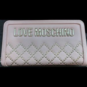 Moschino pink leather wallet